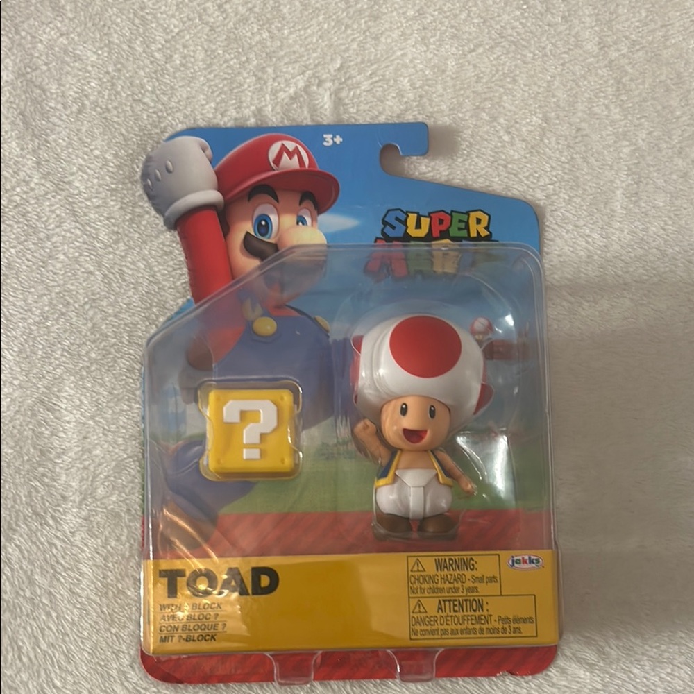 Super Mario Toad Figure - Red and White